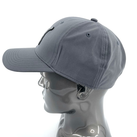 Puma Fitted Hat L/XL Gray Silver Cat Logo Golf Training Stretch Cap - Picture 4 of 6